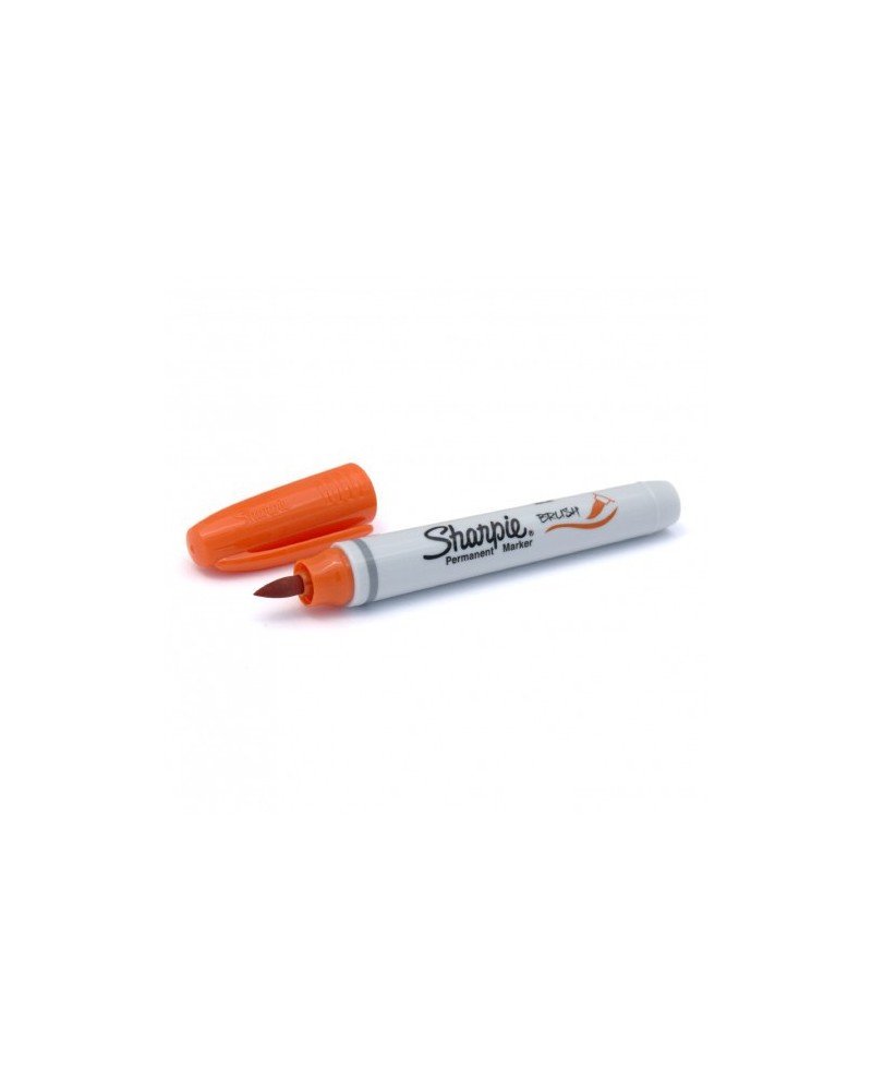 orange permanent marker pen