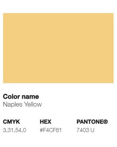 Pantone 7403U - Jaune de Naples