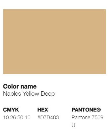 Pantone 7509U - Jaune de Naples Profond