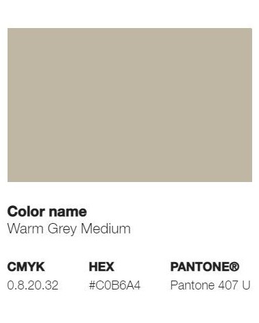 Pantone 407U - Gris Chaud Moyen