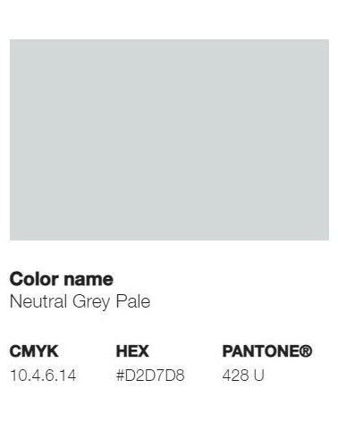 Pantone 428U - Gris Neutre Pâle