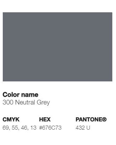 Pantone 432U - Gris Neutre Profond