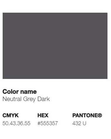 Pantone 432U - Gris Neutre Foncé