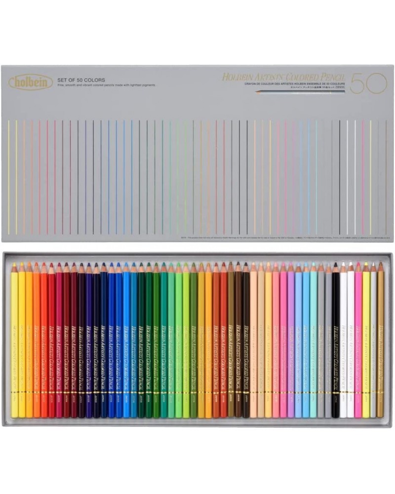 Set of 50 colored pencils