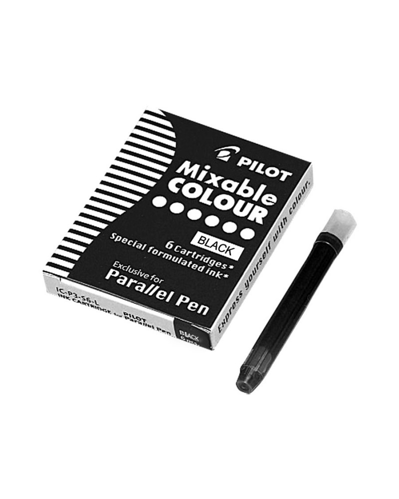 Pilot Parallel Calligraphy Pen 1.5mm Plate Set 6 Cartridges Black