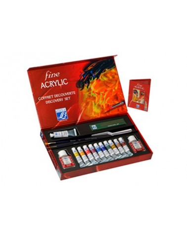 Coffret bois peinture acrylique noel sennelier